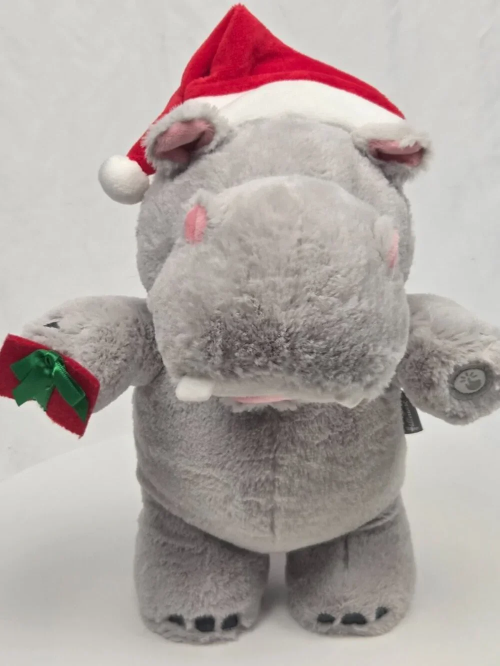 2025 Hallmark Singing Gray Hippo Plush Sings I Want A Hippo For Christmas